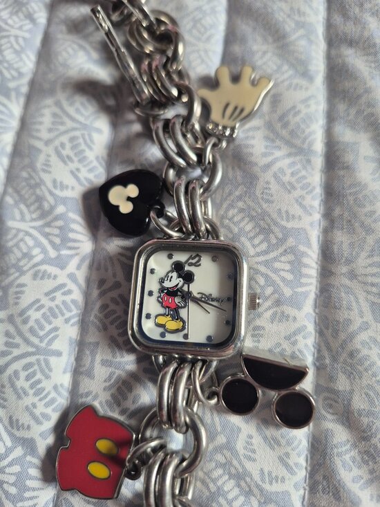 Mickey and Minnie Mouse charm bracelet watch main image 6